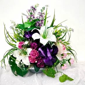Artificial Flower in Porcelain Pot