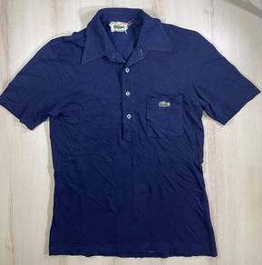Lacoste Vintage Dark Blue Collar Tee #CJ Used