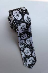 SLIM Halloween Pumpkin Emotional Face #W Neck Tie