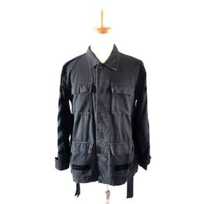 OFF-WHITE Black Diagonal Stripe Military Jacket