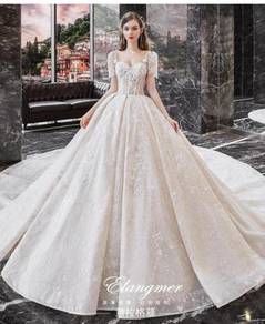 Cream wedding bridal dress gown plus size RB2129