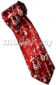 Art of Chinese Calligraphy RED Cartoon Neck Tie