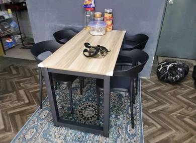 New Dining Table Set 4 chairs meja makan 4 kerusi