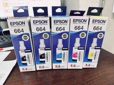 Original EPSON T664 Black/Cyan/Magenta/Yellow