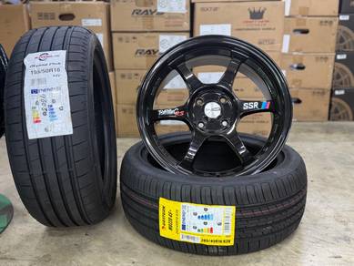 Sport Rim Baru 16 SSR Type-C RS Glossy Black Siap