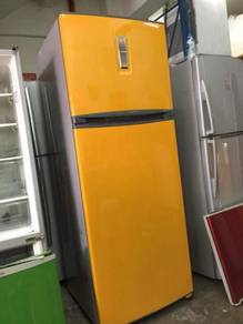 Yellow Toshiba Peti Sejuk Fridge Refrigerator Ais