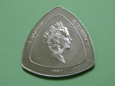 1997 Bermuda One Dollar Triangle Coin