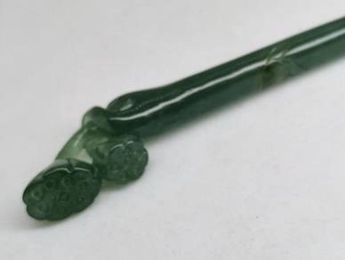 Pin Rambut Giok Jadeite Ais Hijau