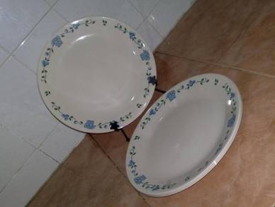 Pinggan pyrex corelle blueberry bouquet plate 4