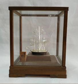 Antique Magnificent Solid Sterling Silver Bamboo