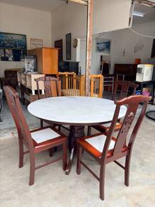 meja makan marble + 4 kerusi
