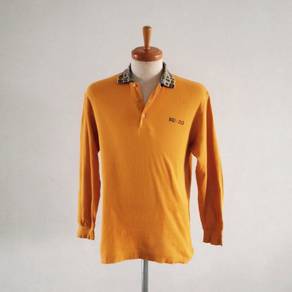 KENZO Golf Mustard Long Sleeve Polo T-Shirt