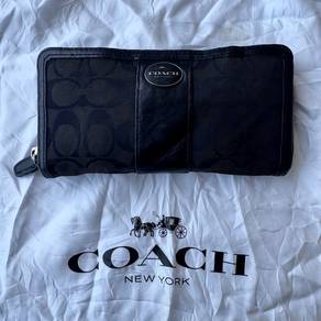 Coach long zip around wallet