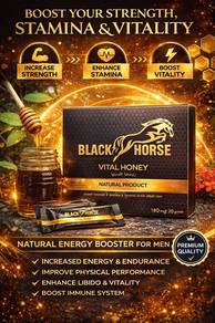 Original black horse vital honey 24sachets 1 kotak