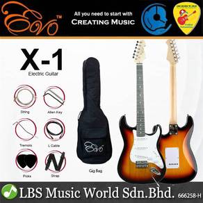 Evo X-1-SB Stratocaster Electric Guitar Linden Woo
