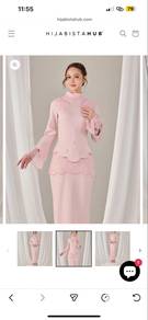 kurung reyna hijabistahub soft pink