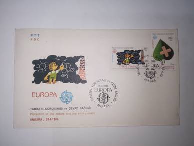 FDC Stamp Turkiye 1986 EUROPA-CEPT Environment