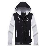 Mens Hoodie Varsity Sweater Bomber Jacket Baseball