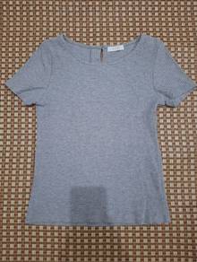 Grey Top Body Fit Short Sleeve
