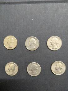 US QUARTER DOLLAR  - 6 Pieces.