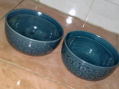 Mangkuk oriental ceramic rice bowl blue 2