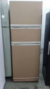 Fridge 3 Doors Refrigerator Gold Peti Sejuk Elba