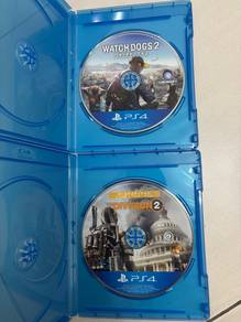 PS4 Game Disc - Watch Dogs 2 & The Division 2