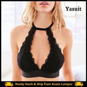 Lace Crop Top with Padded Bra Cup Floral Sheer