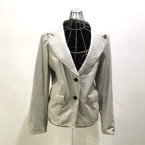 Elegant Japanese Light Grey Lambskin Blazer