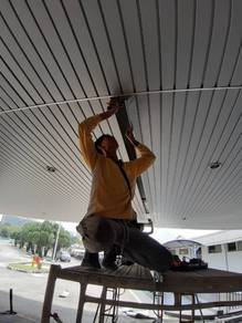 SILING ALUMINIUM INSTALL l pasang strip ceiling
