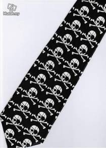 Eyepatch Pirates Jolly Roger Silk Cartoon Neck Tie