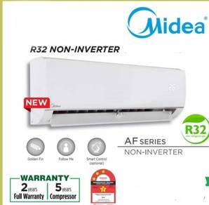 Midea 1.0hp air cond free install (NEW)