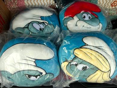 Smurfs hand warmer pillow full set