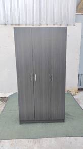 YE41P Almari Baju Kabinet 3x6 Ft 3 Doors Wardrobe