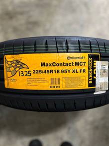 225 45 18 Conti MC7 Tayar Baru +TCP +AA +THAI