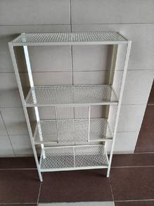 IKEA BAGGEBO Shelving Unit Metal White 60x25x116 c