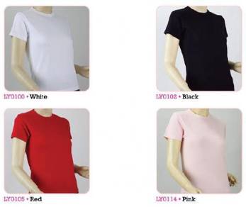 T Shirt Round Neck 5% Lycra Plain Female LY01XX