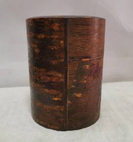 Tea caddy in Nakatsugi style with Sakura Makie mad