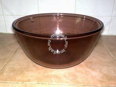 Mangkuk Pyrex corning mixing bowl brown