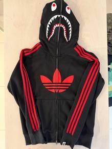 [Ori] ADIDAS X BAPE SHARKE HOODIE BLACK Size M