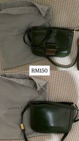 Charles & Keith Green Shoulder Bag with Dust Bag