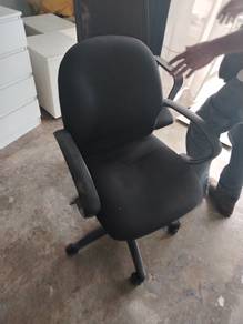 Black Mid Back Roller Office Chair TF535