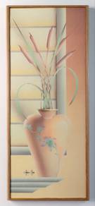 Cattail Vase I Lithograph Print