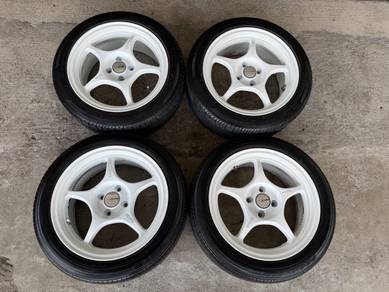 Enkei rpo1 putih 16 inch alza blm flx wira satria