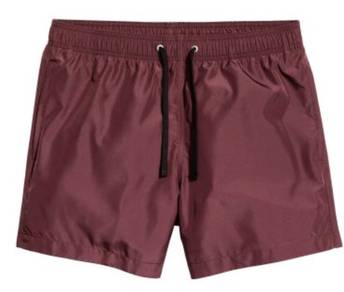 H&M SHORTS - BURGUNDY (Seluar Pendek)