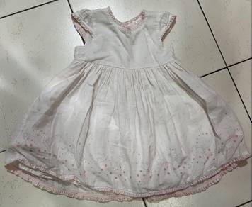 Baby Girl's Pink Dress with Bunny Print