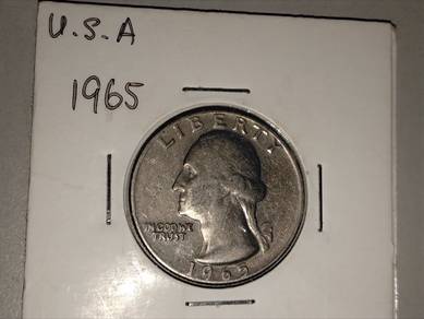 Quarter Dollar coin 1965