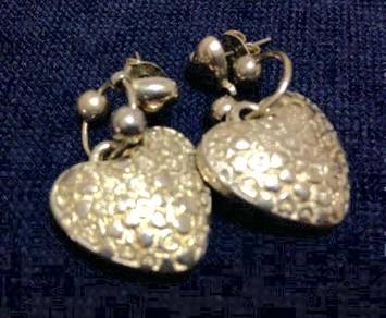 Vintage Silver Plated Earrings (1980s)