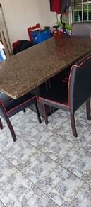 meja makan marble preloved