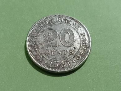 20 cents Malaya and British Borneo 1961 (B)
